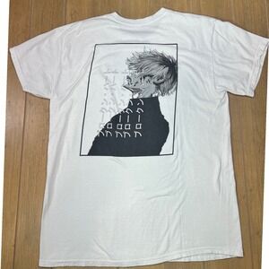 Broken Hearts Tokyo Ghoul Ken Kaneki Anime Graphic T-Shirt White Mens Large